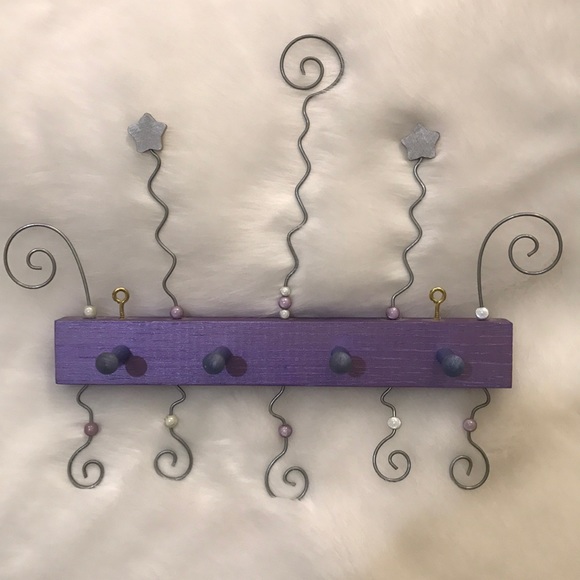 Other - 💗PURPLE WALL HANGER BEAD STARS PEGS
